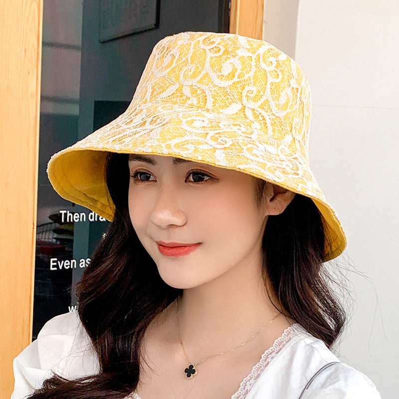 Fashion Lace Embroidered Pot Hat