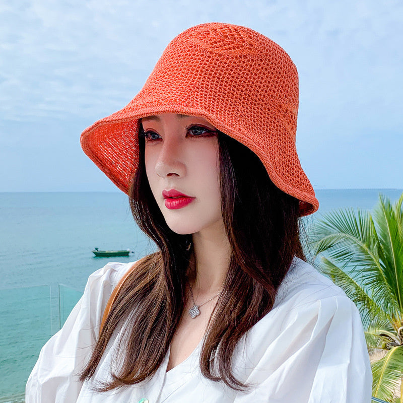 Hand-woven Collapsible Beach Sunshade Bucket Hat