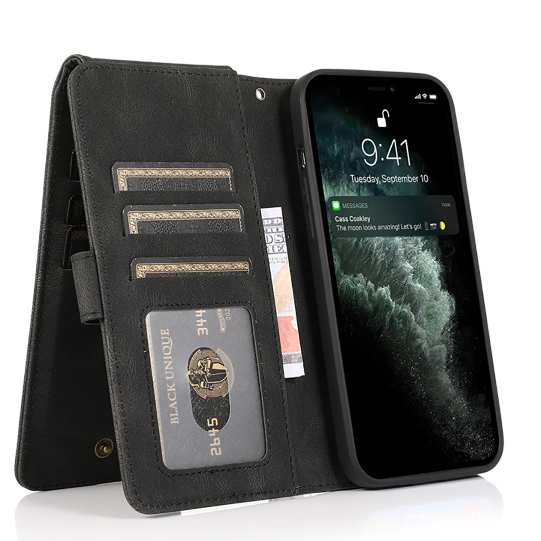 Ziibras™ Stylish Solid Color Leather Wallet for iPhone 13 &12