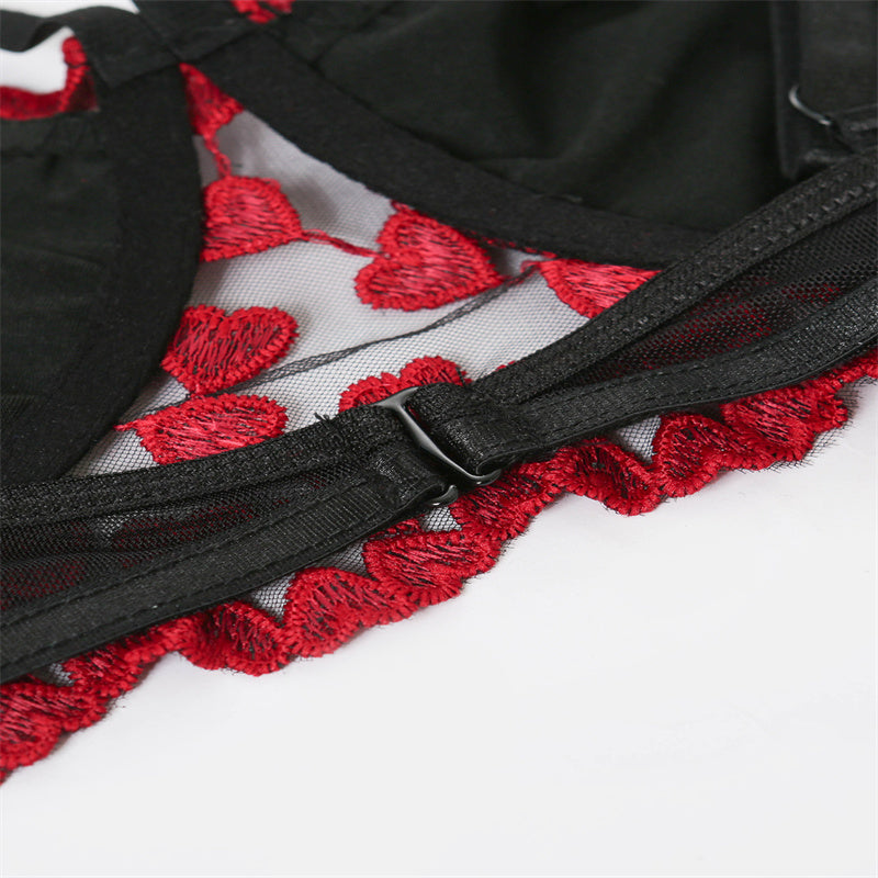 Large Size Lace Perspective Sexy Lingerie Set To 4XL