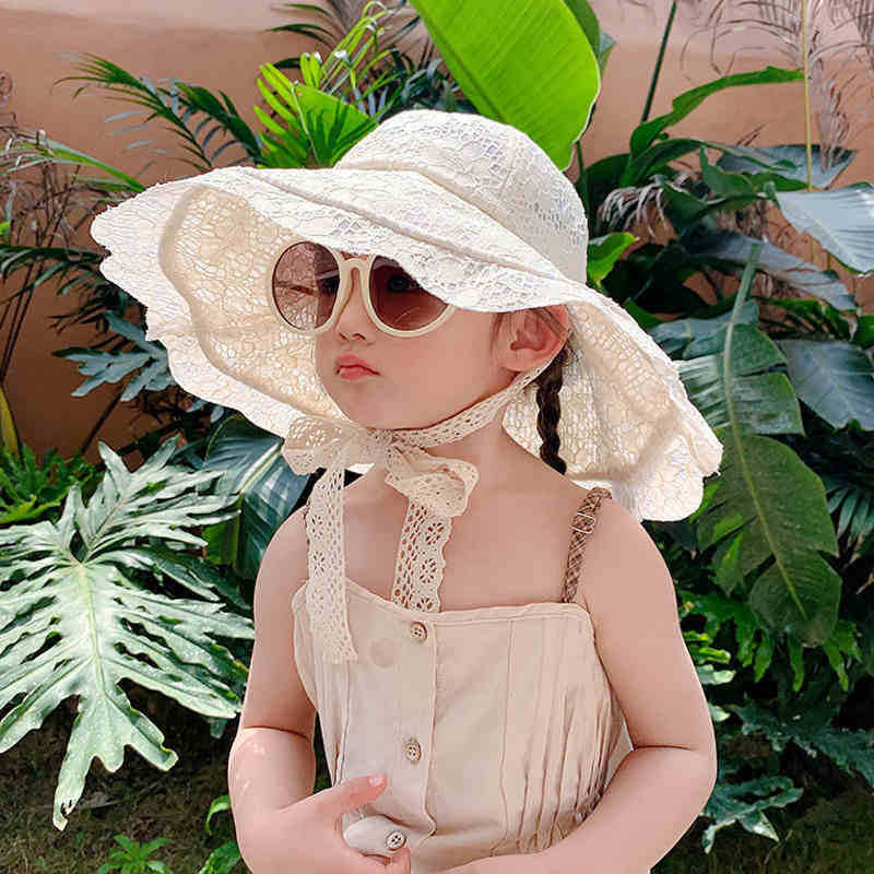 Lace Bow Family Breathable Sunscreen Beach Hat