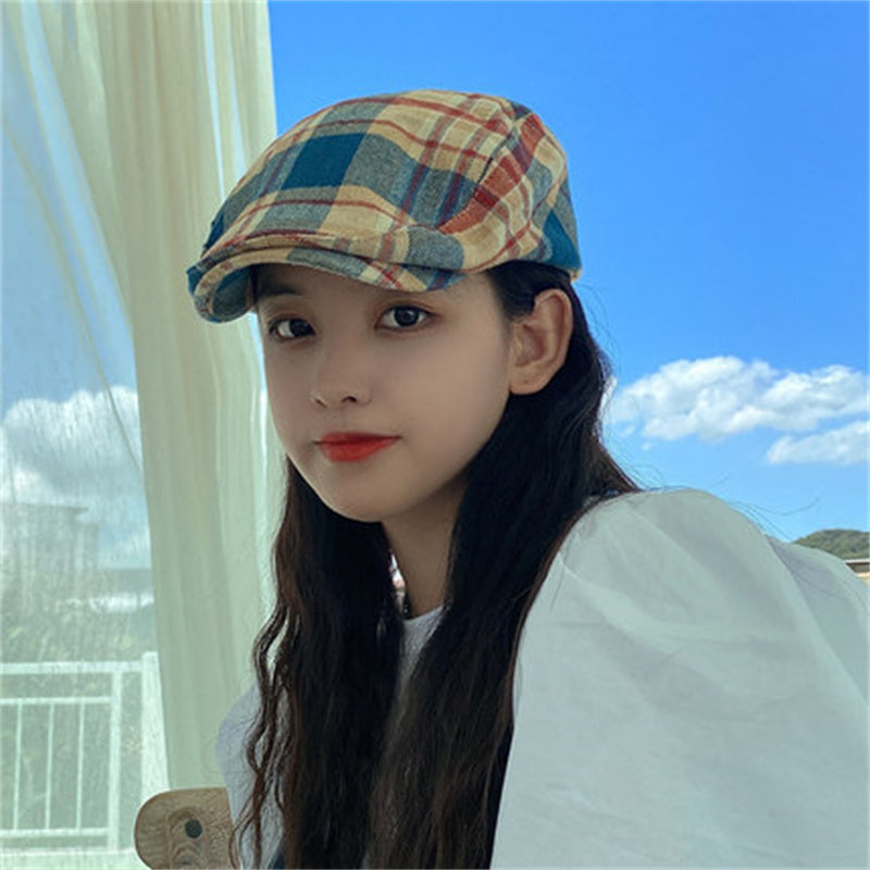 Versatile Vintage Plaid Beret