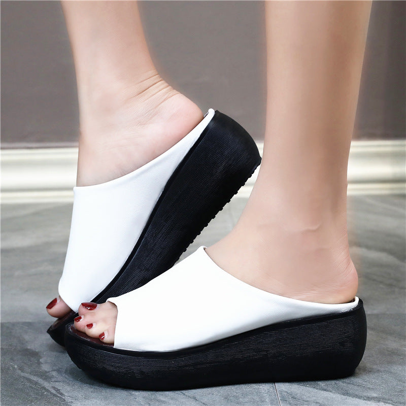 Fish Mouth Thick Bottom Sandals