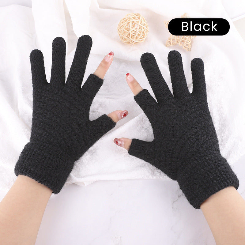 Winter Warm Office Knitting Gloves