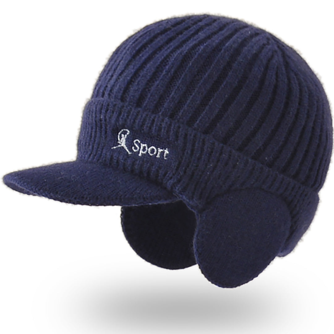 Fashion Male Solid Color Knit Warm Hat