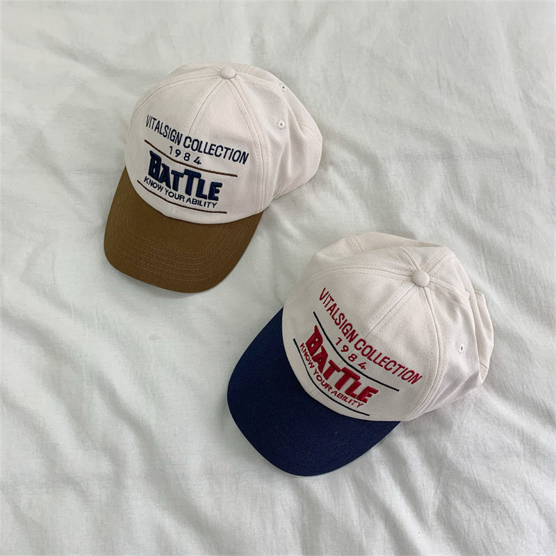 Retro niche alphabet embroidered baseball caps