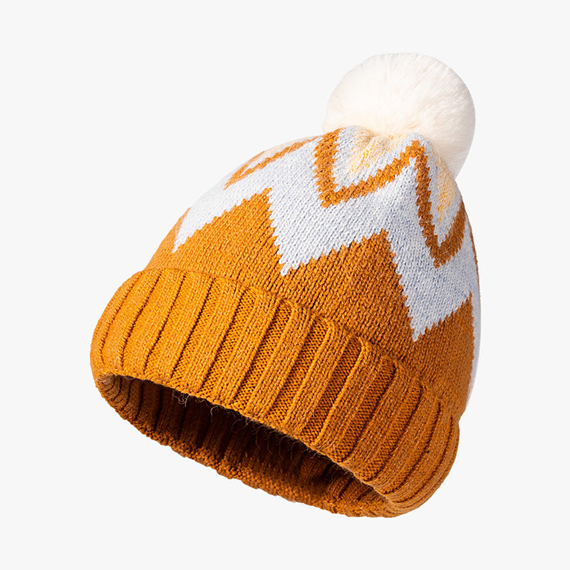 Winter Fashion Striped Jacquard Warm Knit Hat