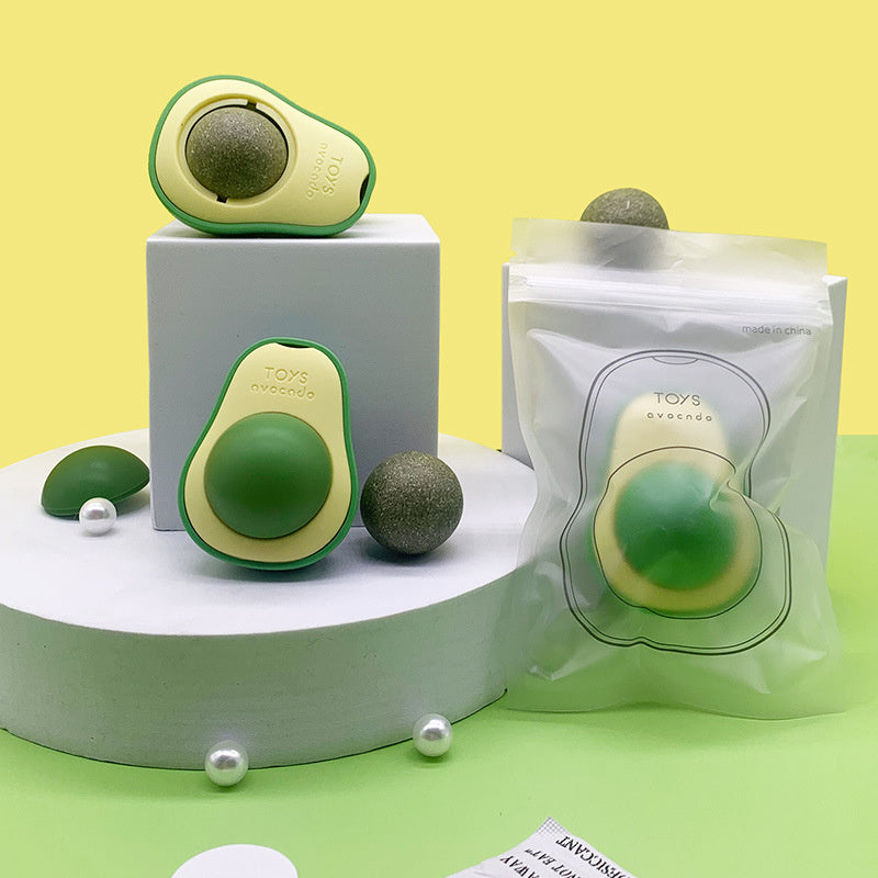 Catnip Ball Toy In The Shape Of An Avocado