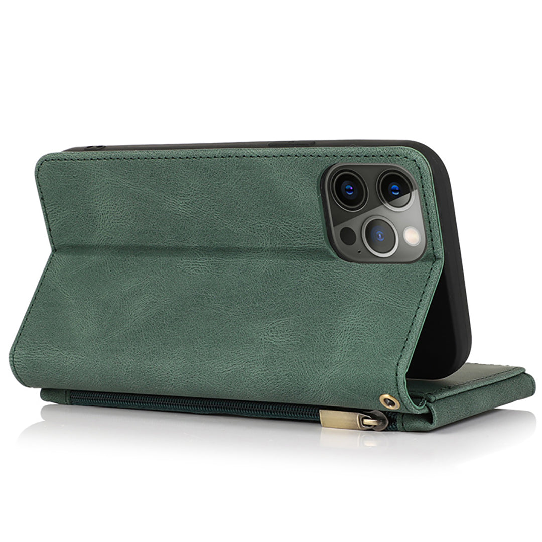 Ziibras™ Stylish Solid Color Leather Wallet for iPhone 13 &12