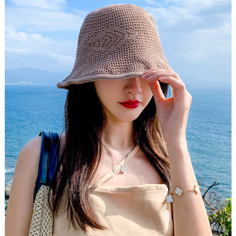 Hand-woven Collapsible Beach Sunshade Bucket Hat