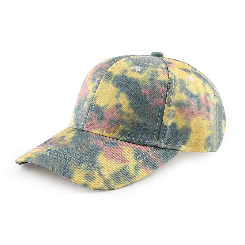 Tie-dyed street-coloured shade hats