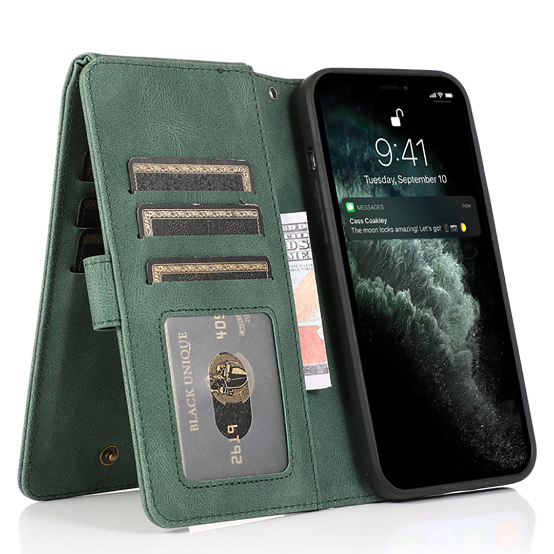 Ziibras™ Stylish Solid Color Leather Wallet for iPhone 13 &12