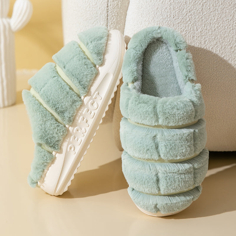Winter Home Warm Thick Soft Bottom Non-Slip Plush Slippers