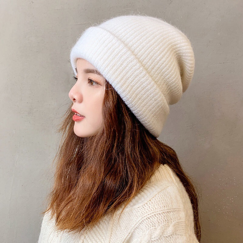 Faux Rabbit Fur Warm Ear Protection All-Match Knitted Hat