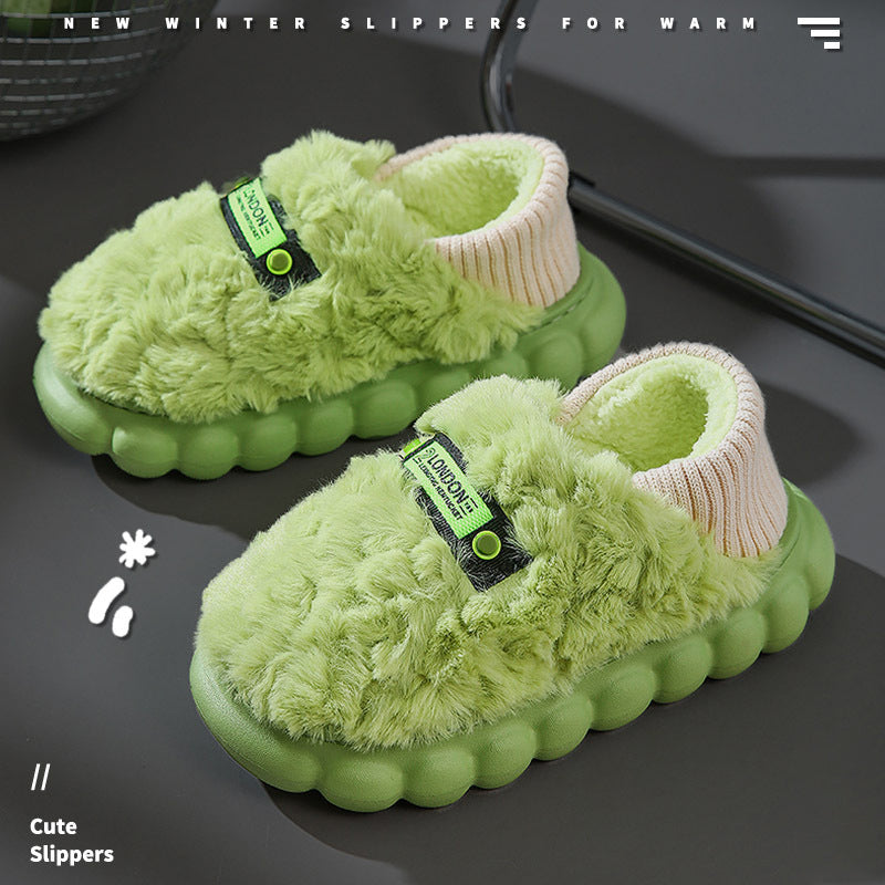 Winter Trendy Thick-Soled Plush Warm Shoes At Home Or Outdoors