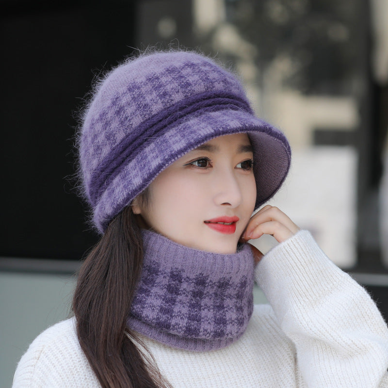 Breathable Jacquard Knitted Hat For Mommy