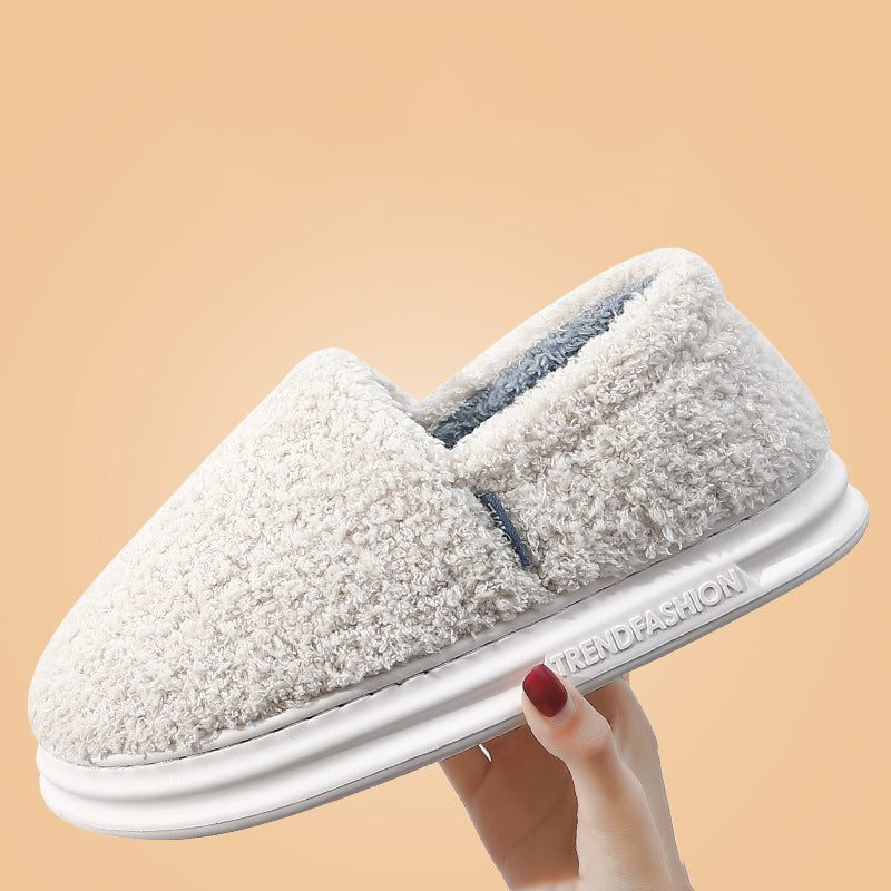 Winter Warm Household Thick-Soled Plush Slippers Women