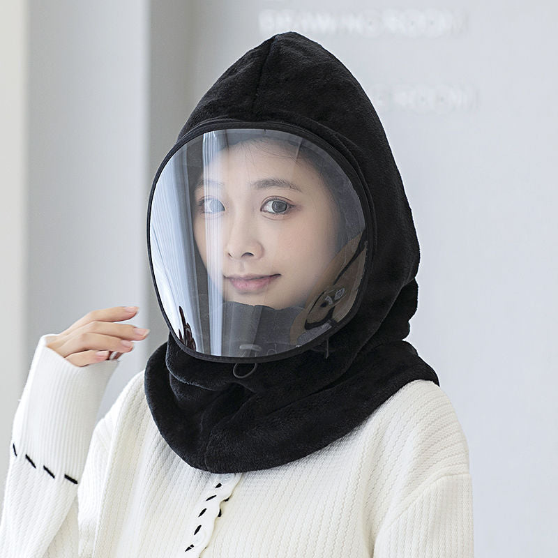One-piece Scarf Hat with Protective Mask For Outdoor