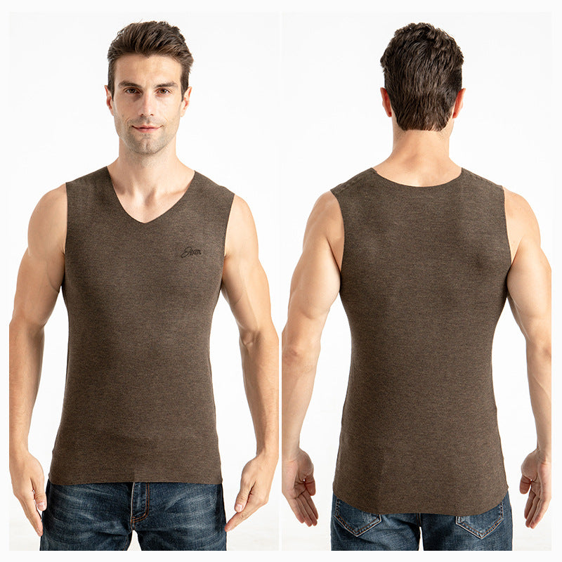 Traceless Thermal Vest Heating Thicken Fleece Bottom Top