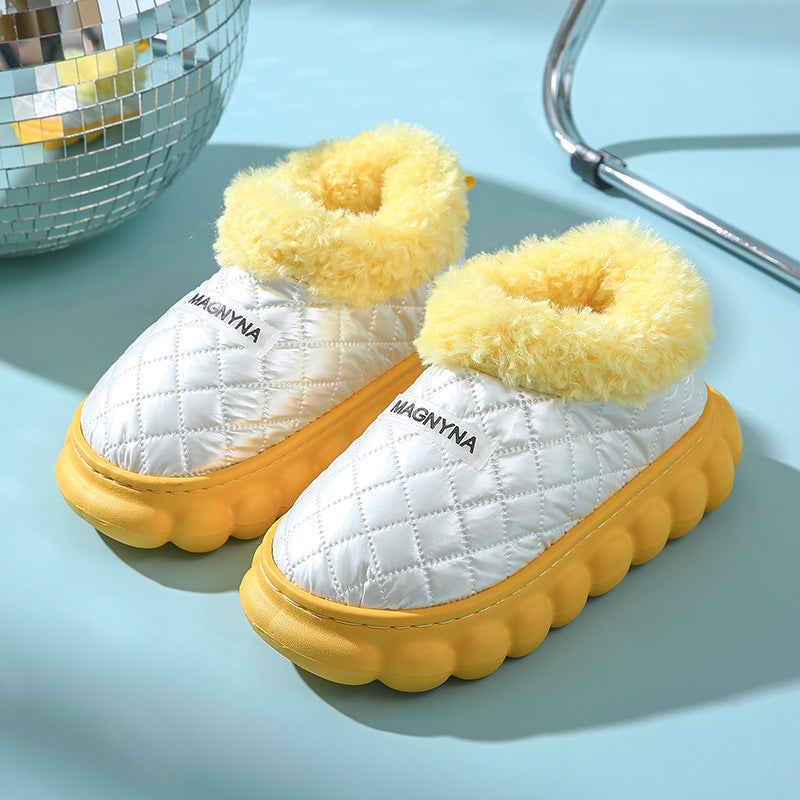 Trendy Street Warmth Thick-Soled Non-Slip Waterproof Plush Shoes
