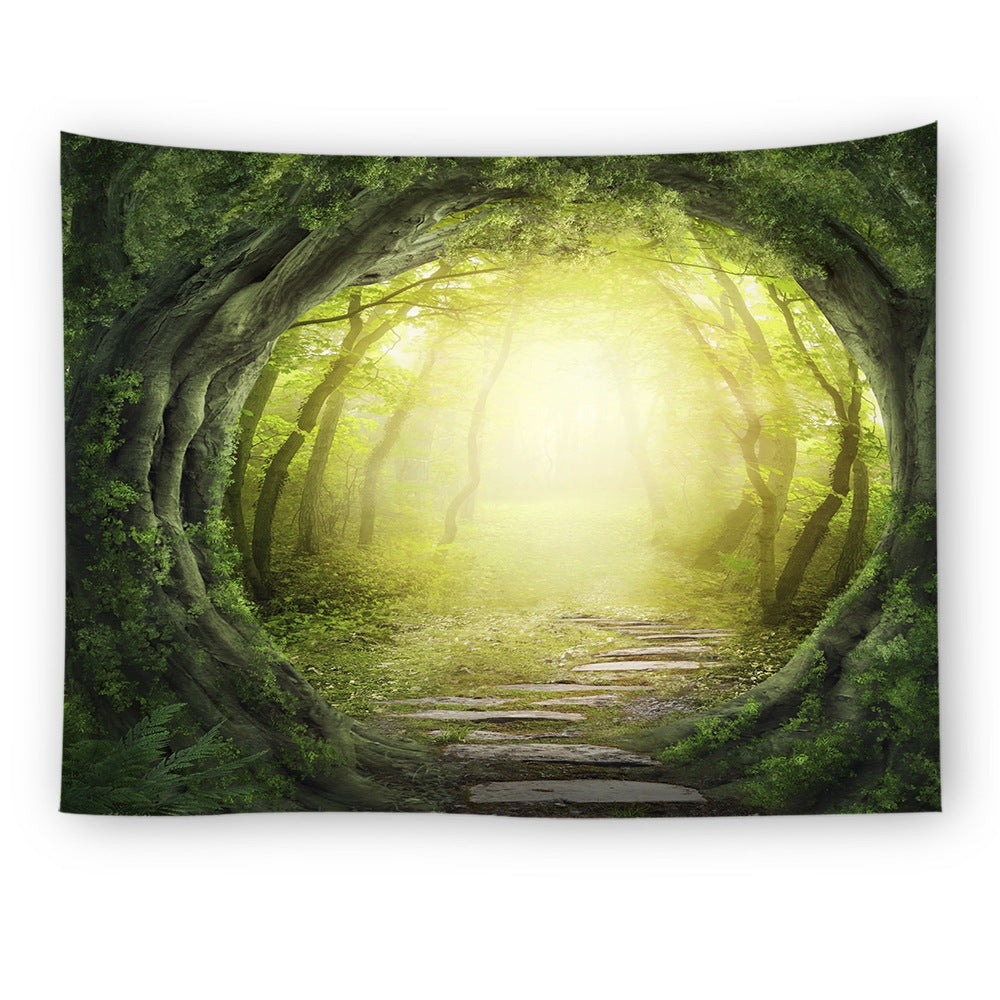 Forest Print Tapestry Beach Towel Blanket for Home and Outdoor