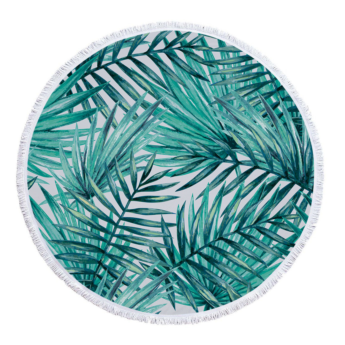 60 inch Diameter Printed Tassel Beach Towel Mat for Home and Outdoor