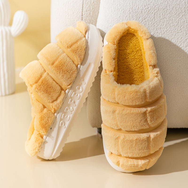 Winter Home Warm Thick Soft Bottom Non-Slip Plush Slippers