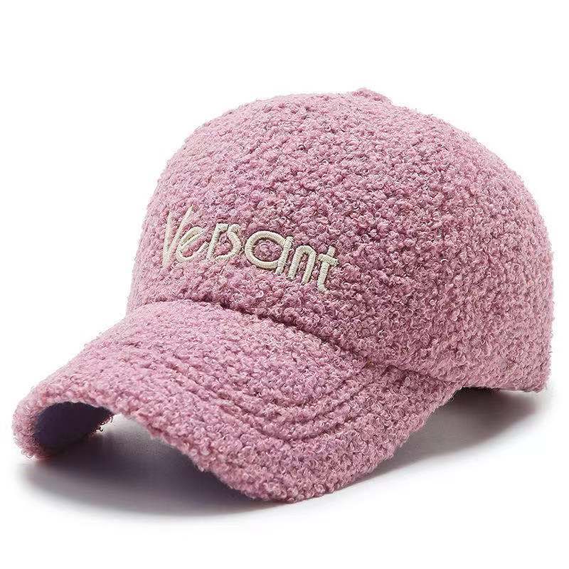 Fashion Adjustable Velcro Lamb Plush Cap