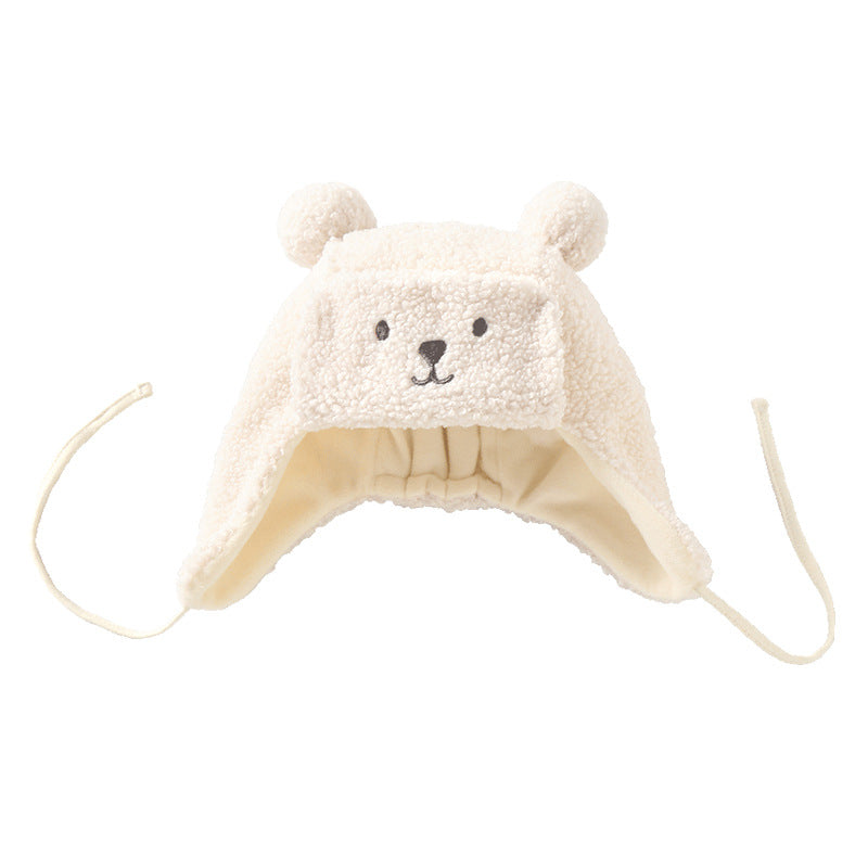 Winter Cute Cartoon Bear Plush Hat For Baby