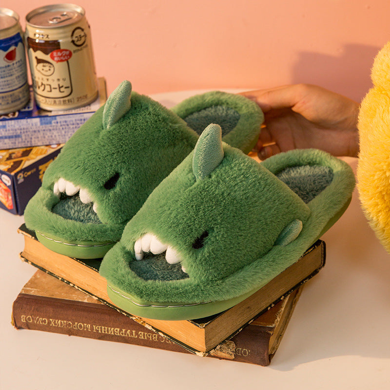 Cute Cartoon Shark Plush Slippers For Home