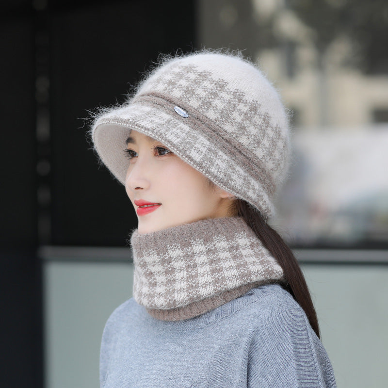 Breathable Jacquard Knitted Hat For Mommy