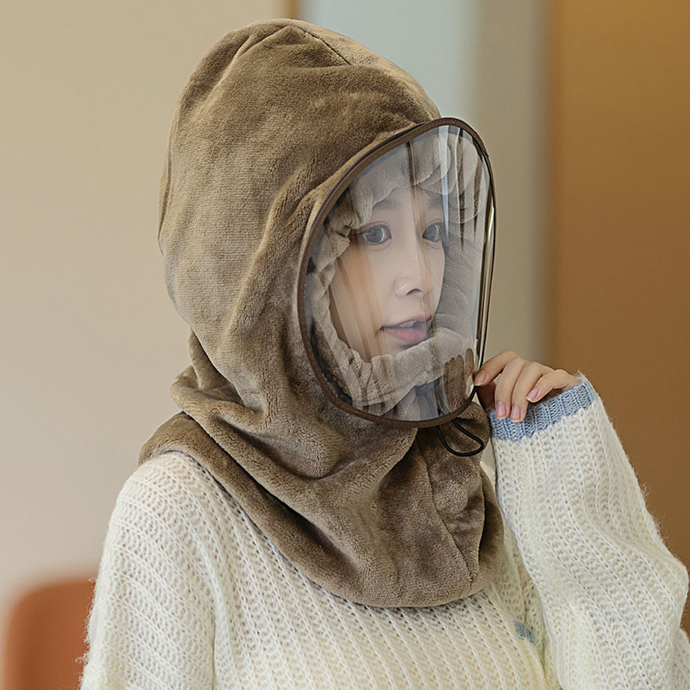 One-piece Scarf Hat with Protective Mask For Outdoor