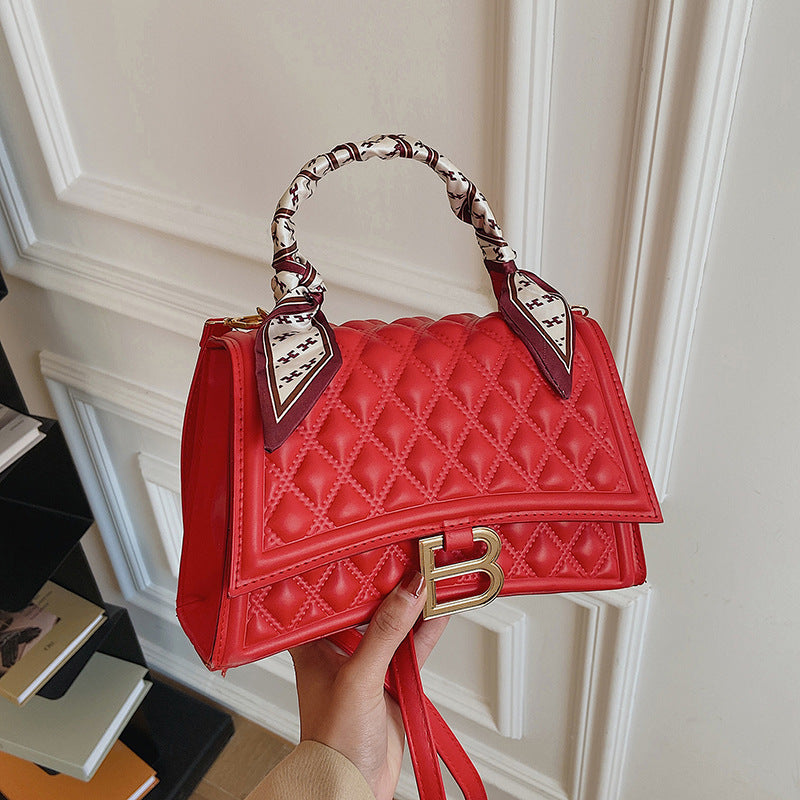 Ladies Casual Rhombus Quilted Bag Handbag Shoulder Bag