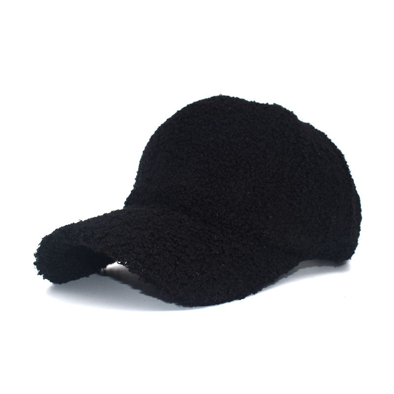 Solid Color Baseball Cap Lamb Down Hat