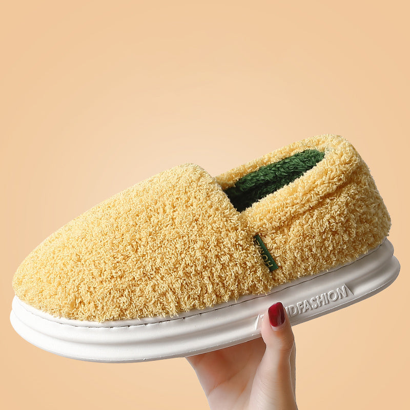 Winter Warm Household Thick-Soled Plush Slippers Women