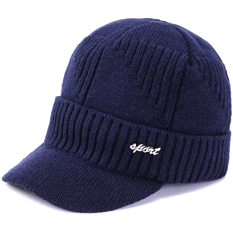 Winter Men's Warm Plus Wool Knitted Cap