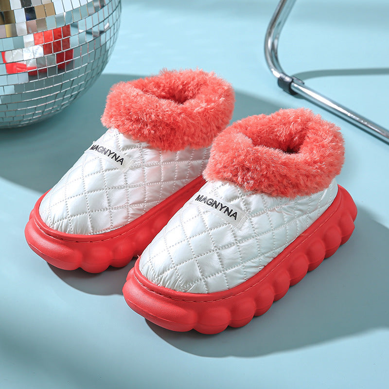 Trendy Street Warmth Thick-Soled Non-Slip Waterproof Plush Shoes