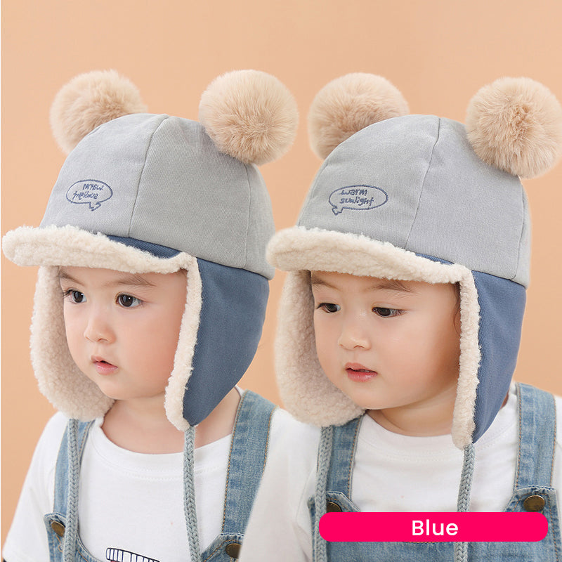 Winter Plush Warm Ear Protection And Windproof Baby Hat