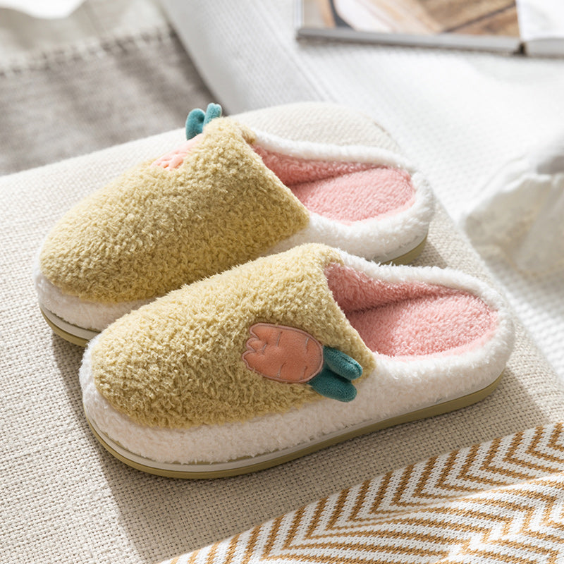 Lovers‘ Winter Home Non-Slip And Warm Plush Slippers