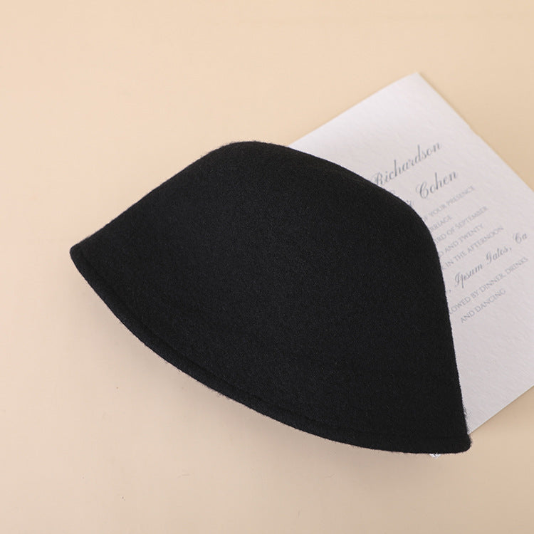 Ear protection Soft Wool Bucket Hat