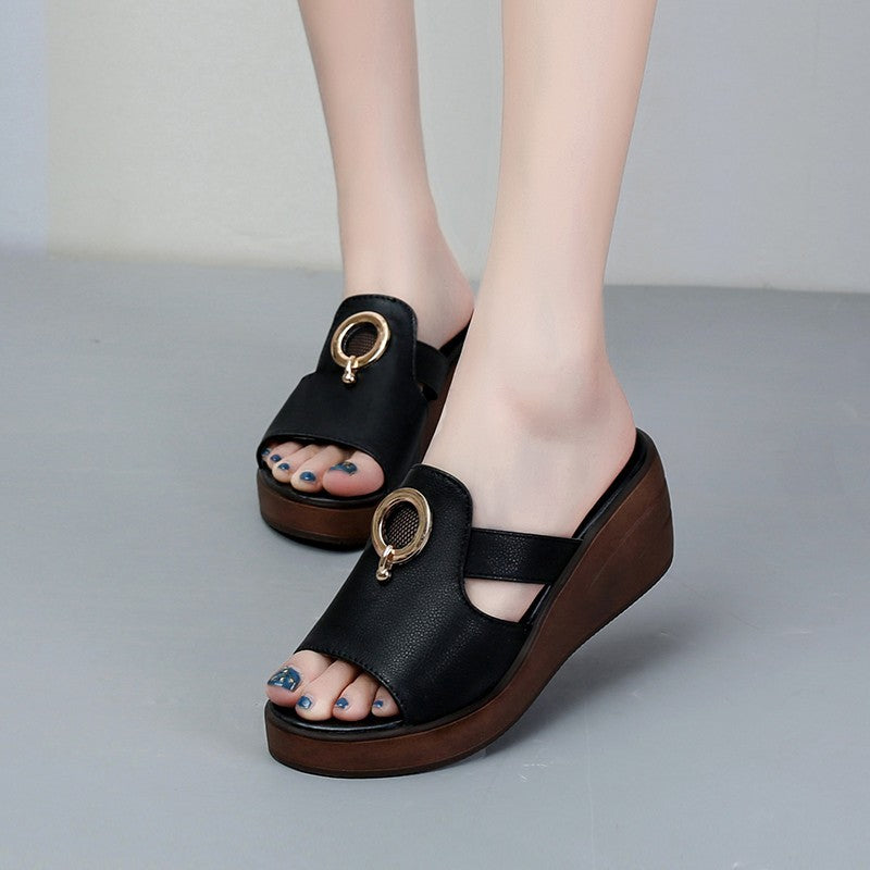 Women Causal Platform Slippers