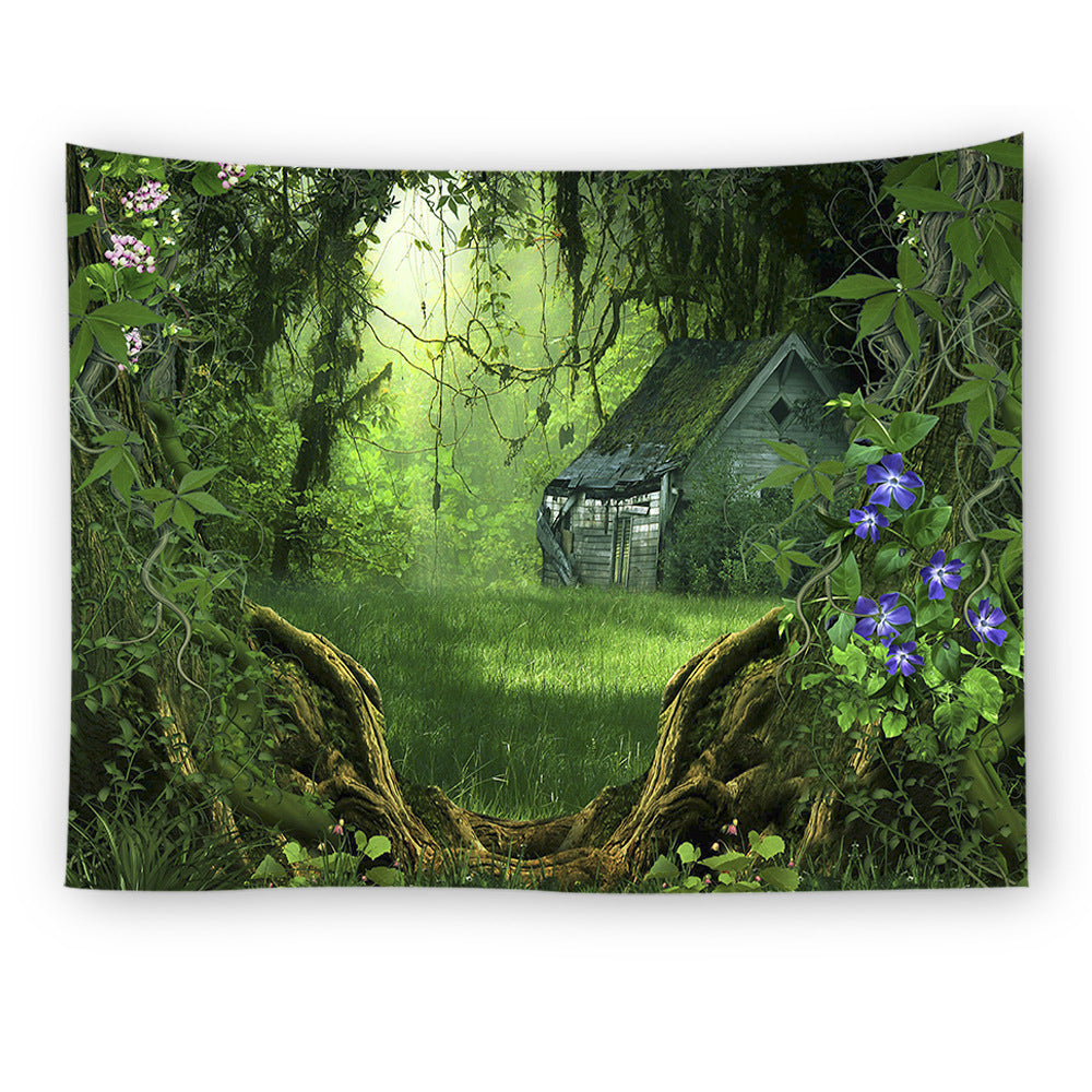 Forest Print Tapestry Beach Towel Blanket for Home and Outdoor