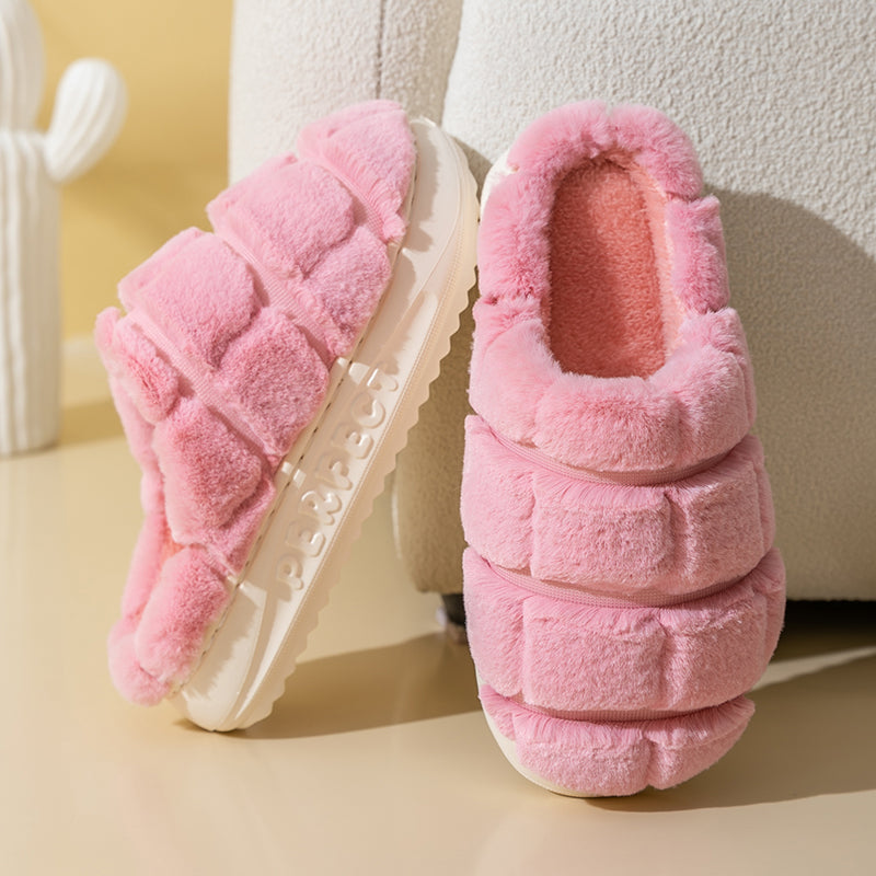 Winter Home Warm Thick Soft Bottom Non-Slip Plush Slippers