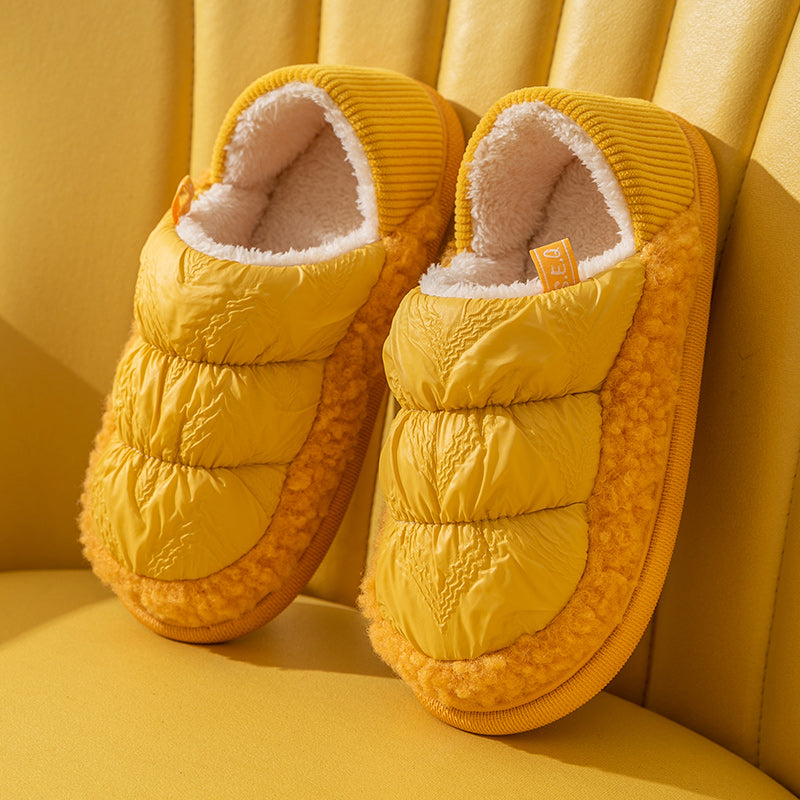 Winter Household Thick-Soled Wrapped Heel Plush Slippers