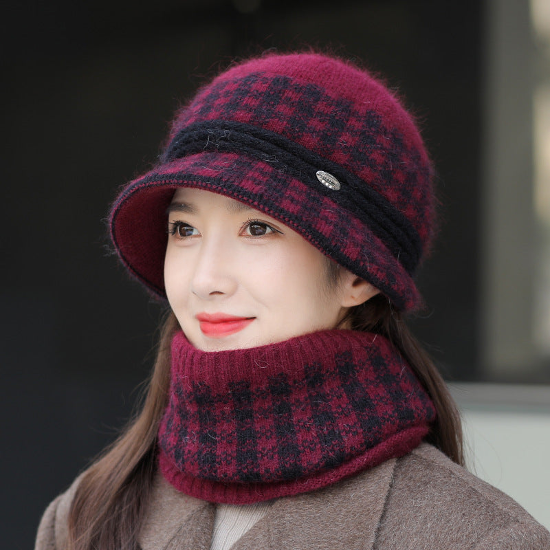 Breathable Jacquard Knitted Hat For Mommy