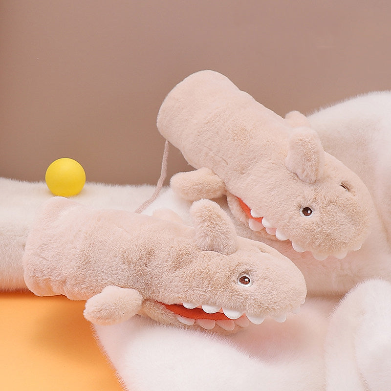 Faux Rabbit Fur Cute Cartoon Shark Warm Mittens