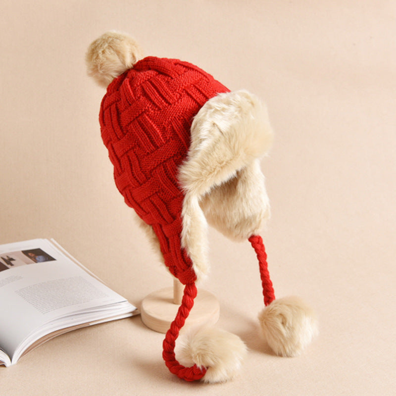 Winter Warmth Thickened Windproof Ear Protection Knitted Hat
