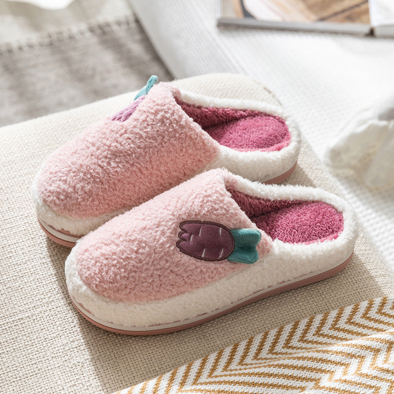 Lovers‘ Winter Home Non-Slip And Warm Plush Slippers