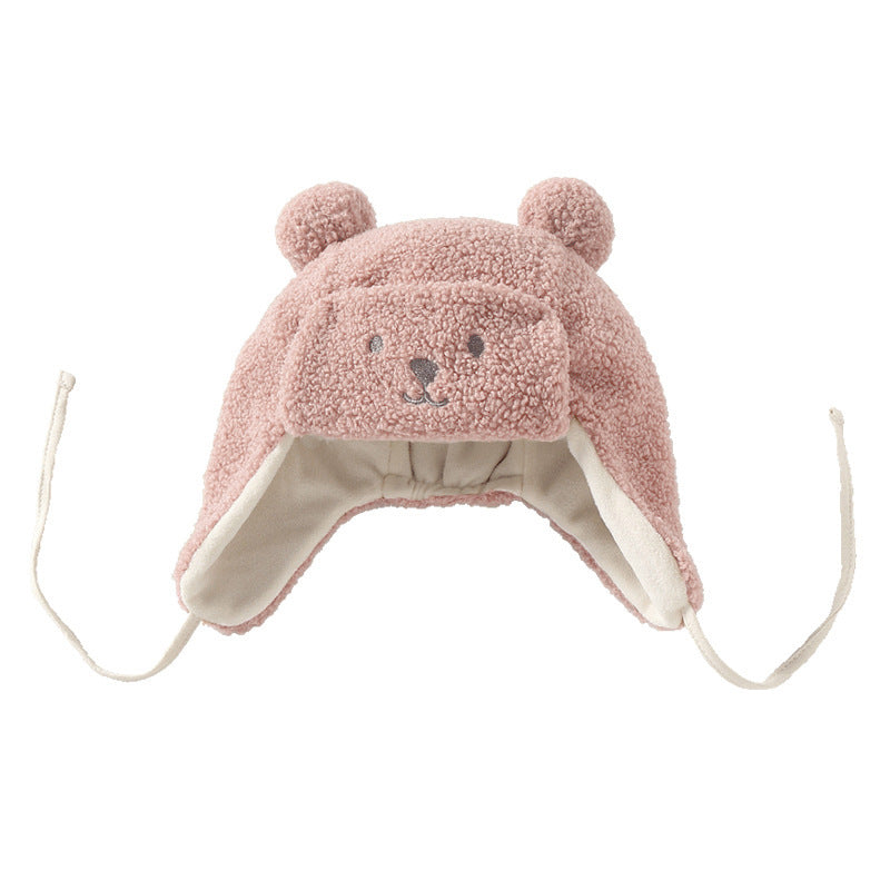 Winter Cute Cartoon Bear Plush Hat For Baby
