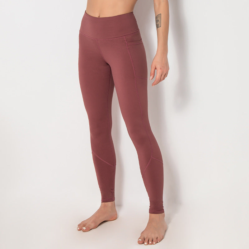 Stitched Side Pockets High Waist Yoga Pant For Fitness (S-2XL)